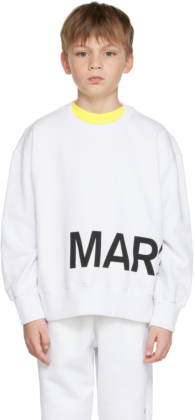 MM6 MAISON MARGIELA KIDS WHITE PRINTED SWEATSHIRT