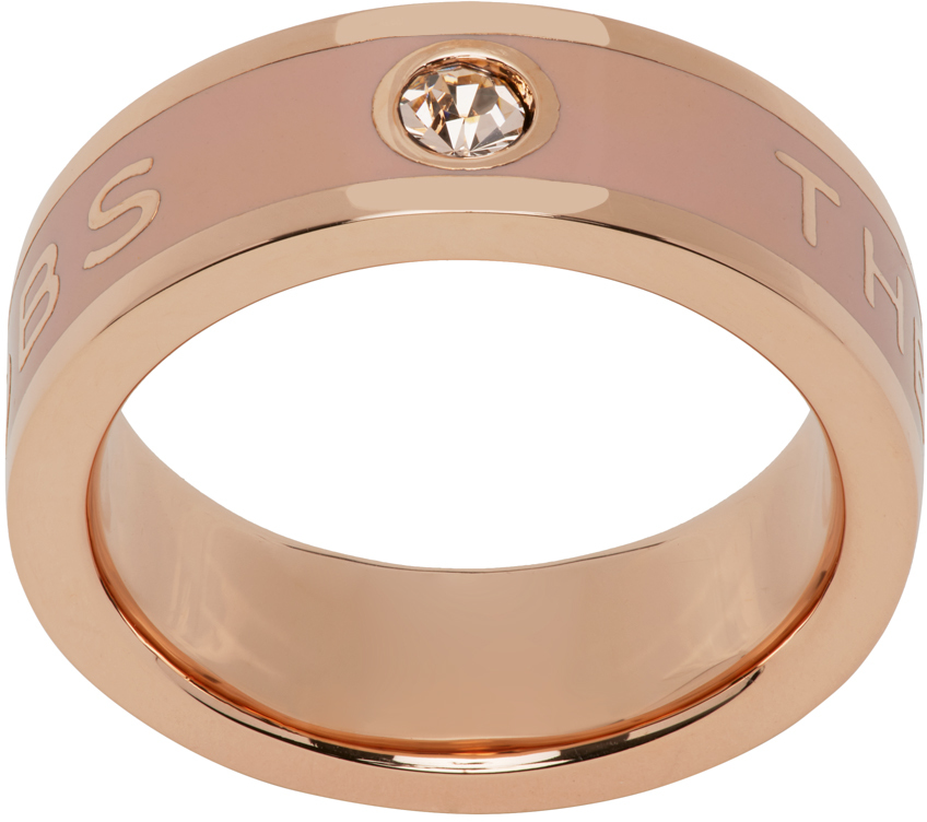 Marc Jacobs Rose Gold 'the Medallion' Ring In Pink