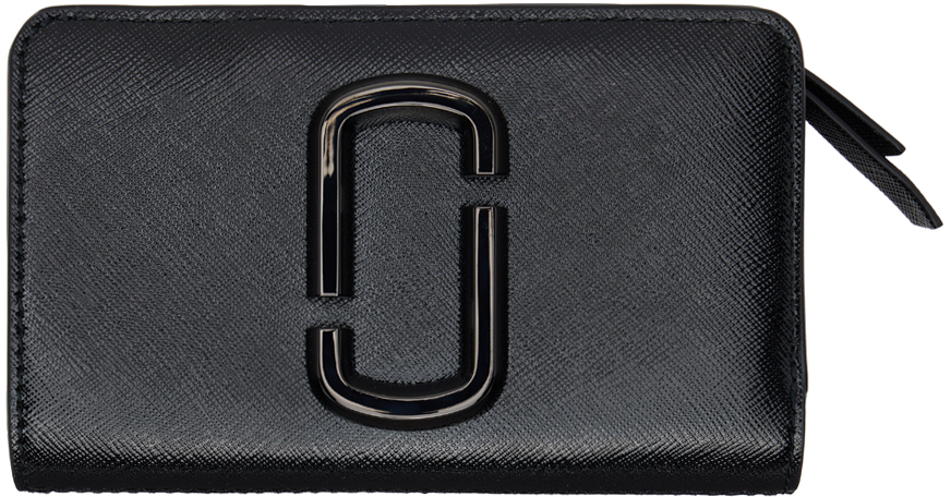 Marc Jacobs: Black 'The Snapshot Compact' Wallet | SSENSE