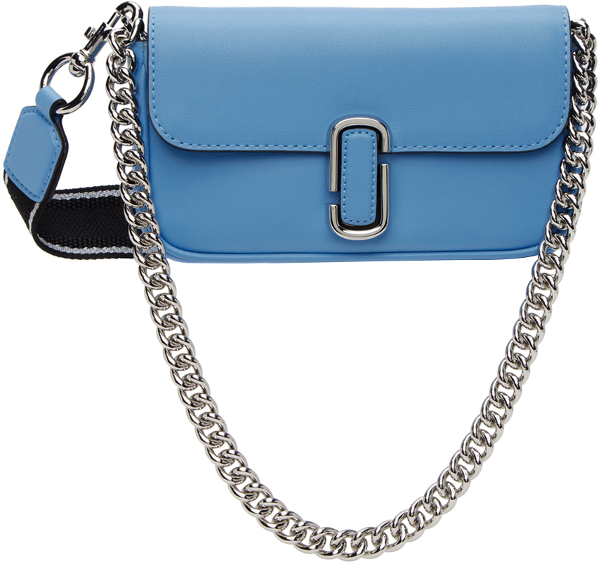 Marc Jacobs: Blue 'The J Marc Mini' Shoulder Bag | SSENSE