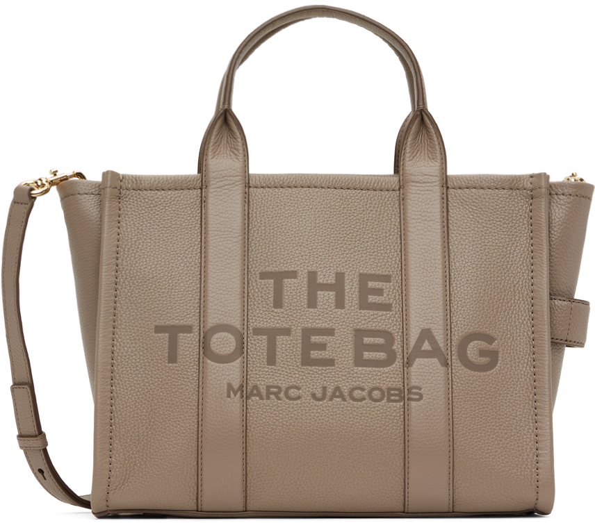 Marc Jacobs: Gray 'The Leather Medium' Tote | SSENSE