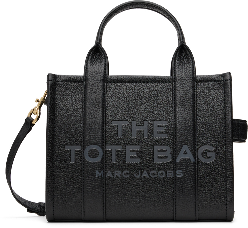 Marc Jacobs: Black 'The Leather Mini Tote Bag' Tote | SSENSE