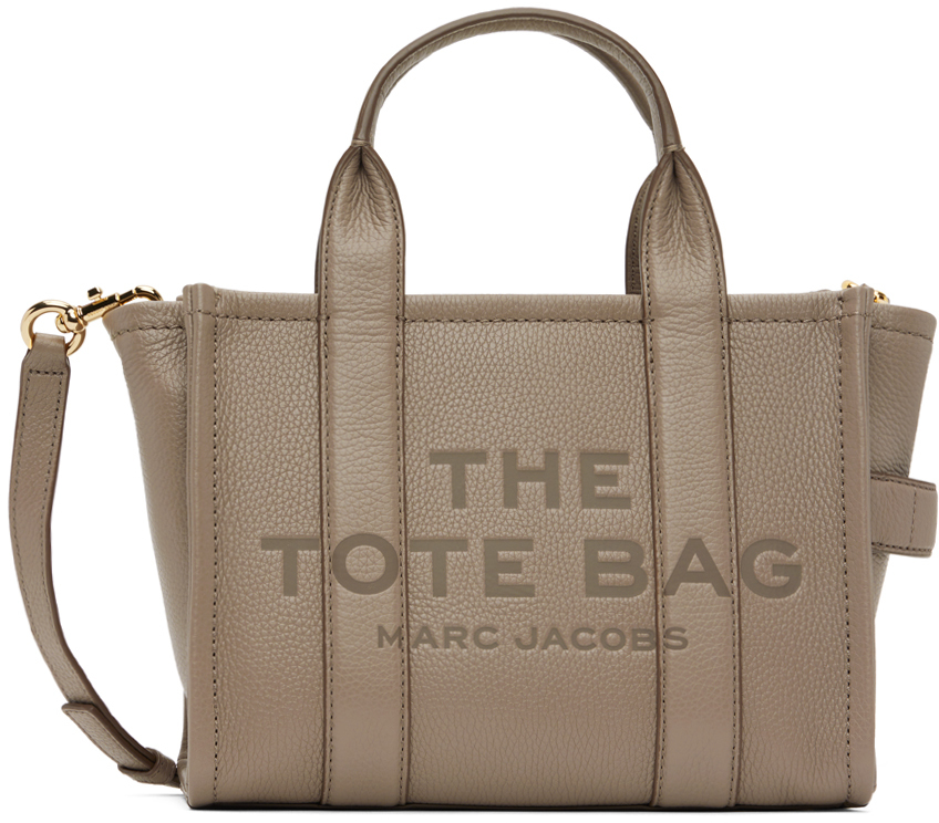 Marc Jacobs: Gray 'The Leather Mini' Tote | SSENSE