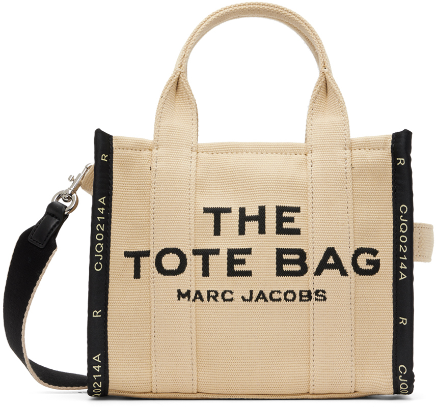 Marc Jacobs: Beige 'The Jacquard Small' Tote | SSENSE Canada