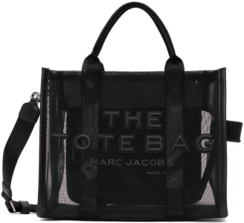Shop Marc Jacobs Black Medium 'the Tote Bag' Tote In 018 Blackout
