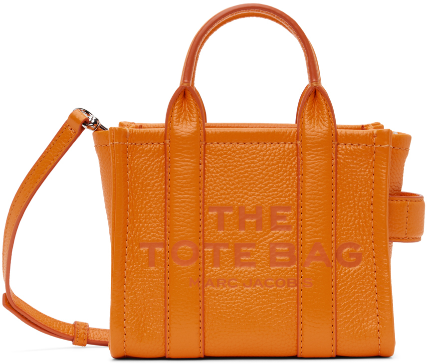 Marc Jacobs The Micro Leather Tote Bag In Scorched