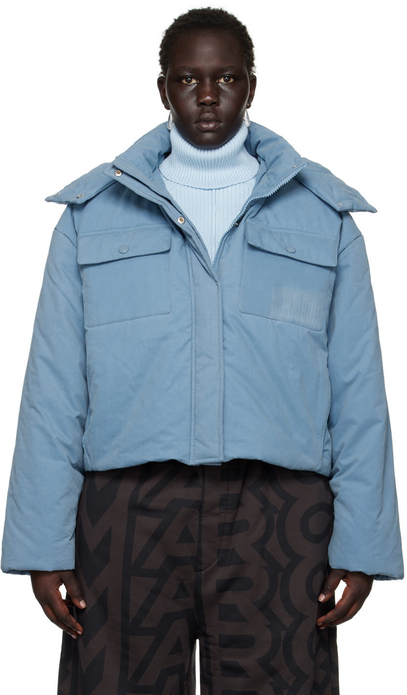 Marc Jacobs Blue Padded Jacket In 481 Blue Shadow