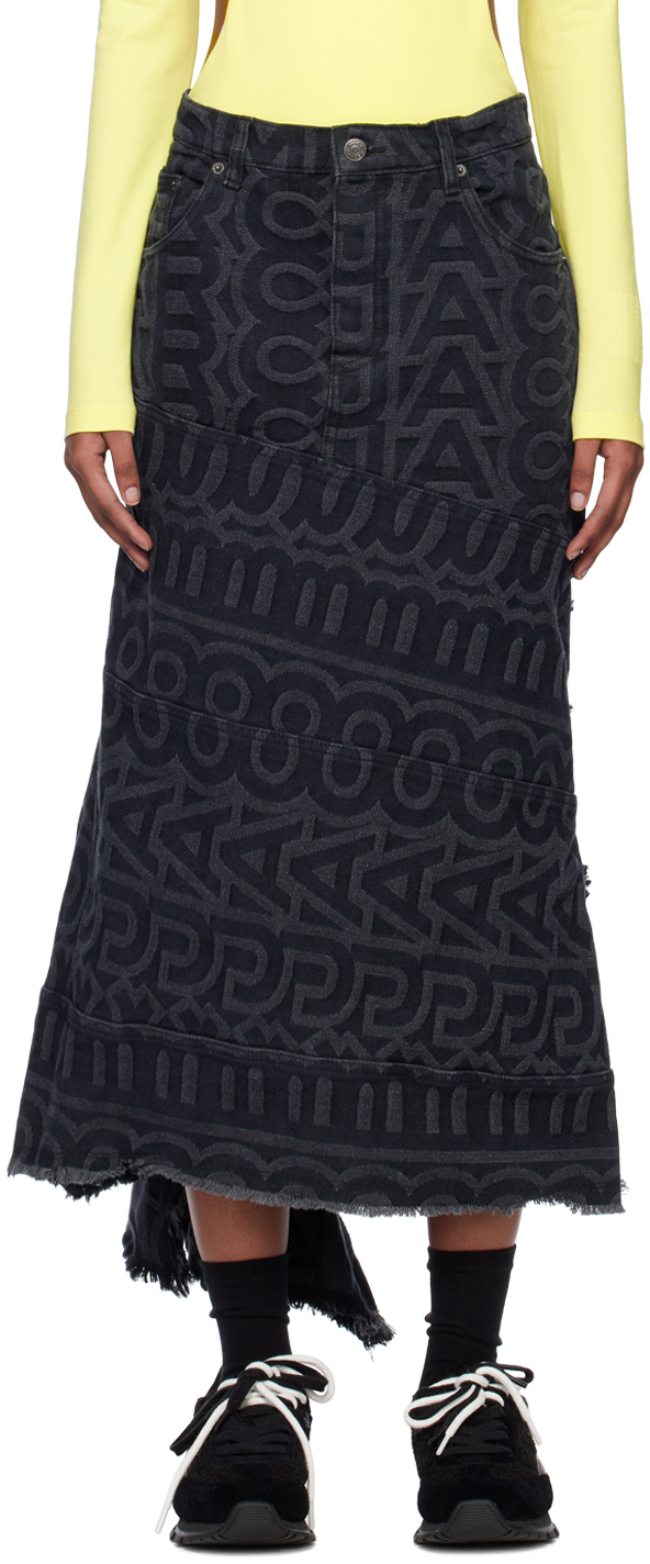 Marc Jacobs Black 'The Monogram' Midi Skirt
