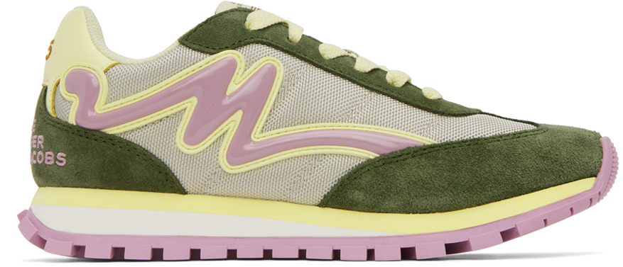 Marc Jacobs The Jogger Panelled Sneakers In Green
