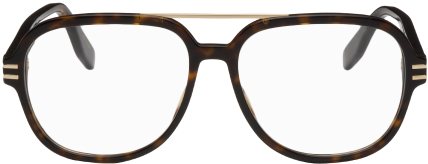 Marc Jacobs Brown Aviator Glasses
