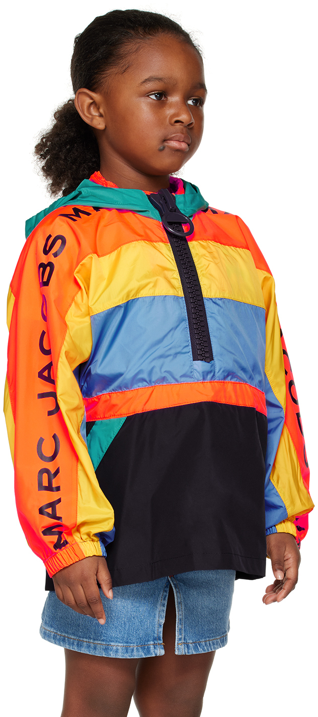 Marc Jacobs Colour-block Hooded Jacket In V44 Marine Orange