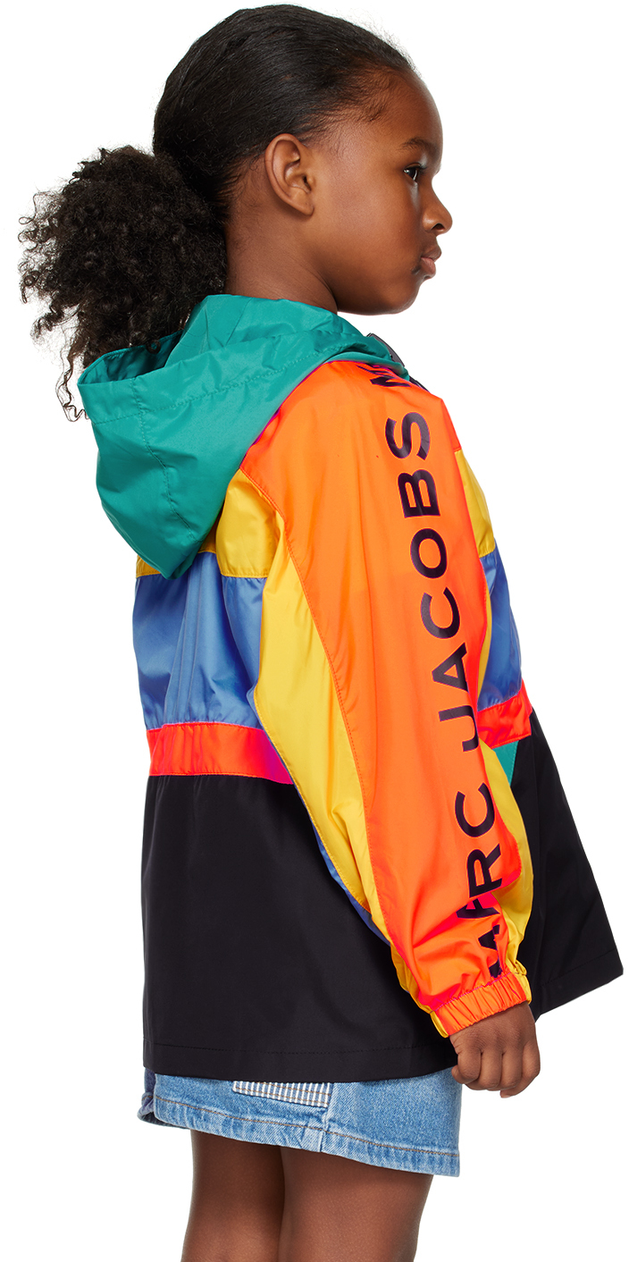 Marc Jacobs Colour-block Hooded Jacket In V44 Marine Orange
