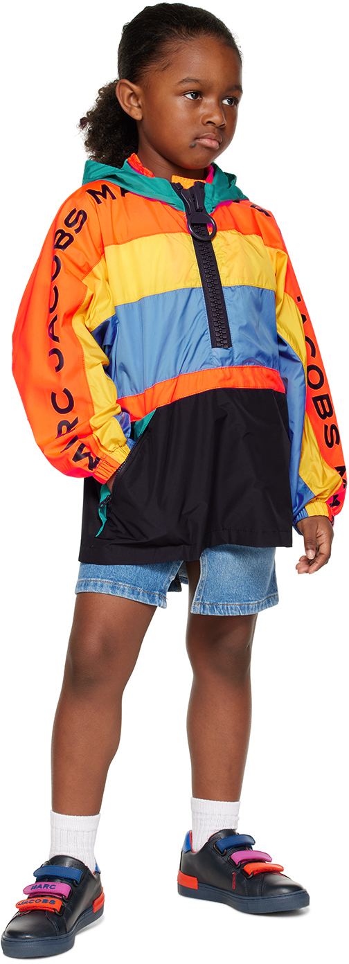 Marc Jacobs Colour-block Hooded Jacket In V44 Marine Orange