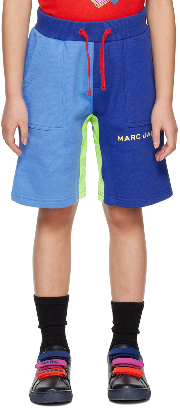 Shop Marc Jacobs Kids Blue Four-pocket Shorts In 784 Bleuet