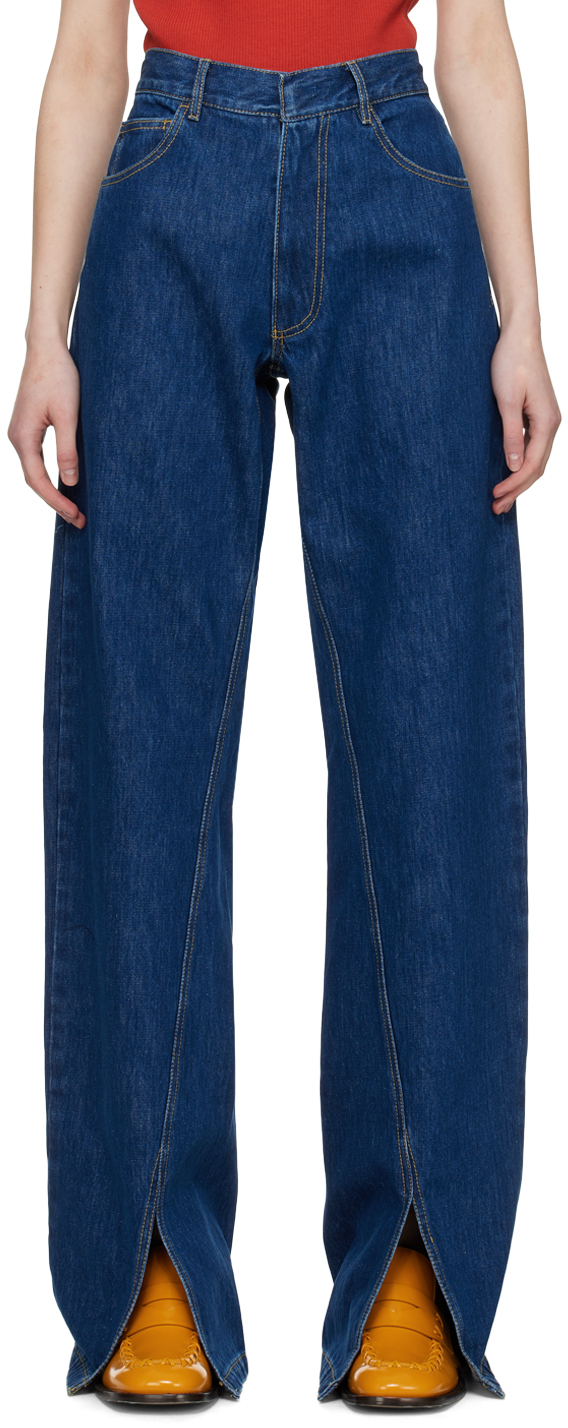 Bianca Saunders: Blue Reverse 23 Jeans | SSENSE