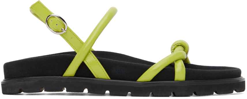 Reike Nen Green Knotted Sandals In Lime