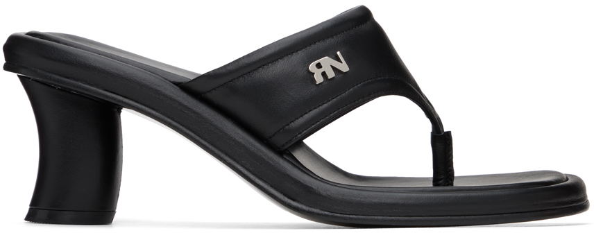 Reike Nen Black Padded Heeled Sandals