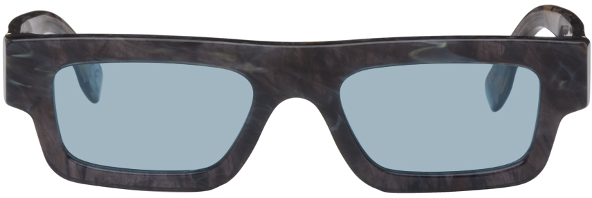 Retrosuperfuture Black Colpo Sunglasses In Black Marble