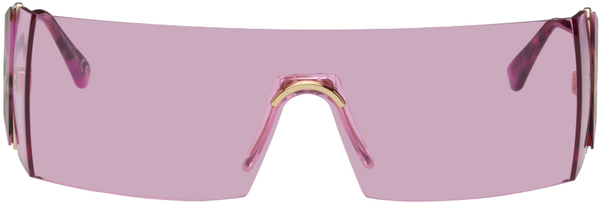 Retrosuperfuture Pink & Gold Pianeta Sunglasses