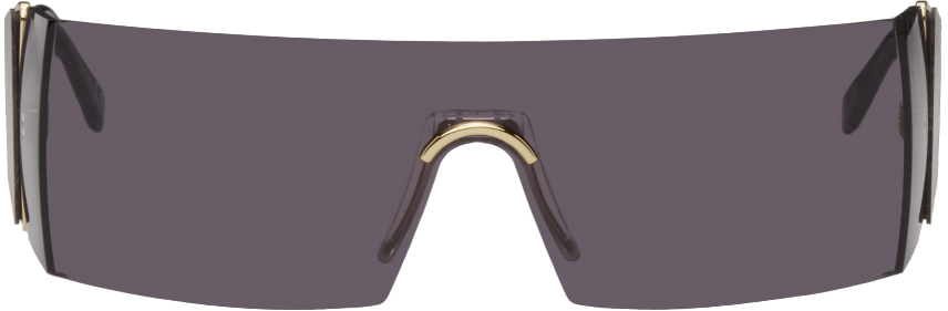 Retrosuperfuture Black & Gold Pianeta Sunglasses