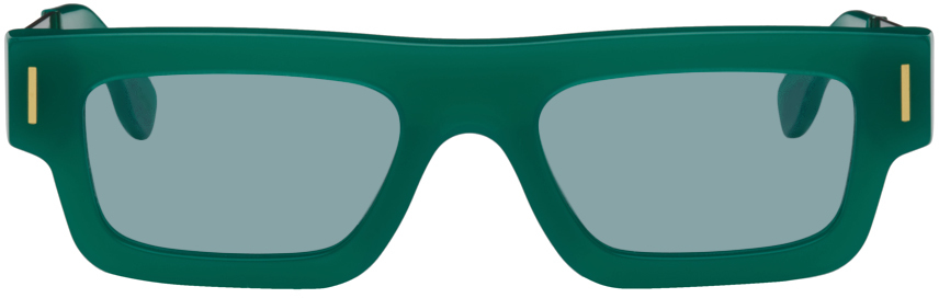Shop Retrosuperfuture Green Colpo Francis Sunglasses