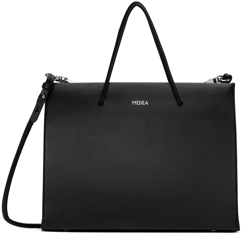 Medea Hanna Leather Tote Bag In Black