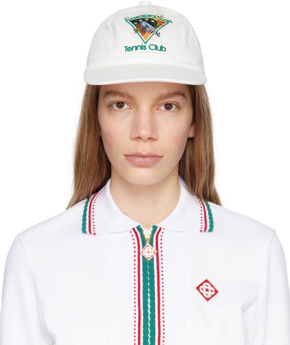 Casablanca White Tennis Club Icon Cap