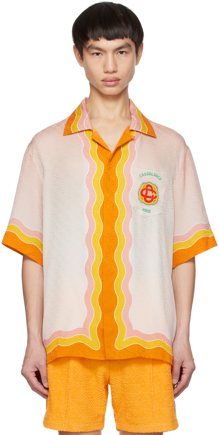 Casablanca Pink Rainbow Monogram Shirt