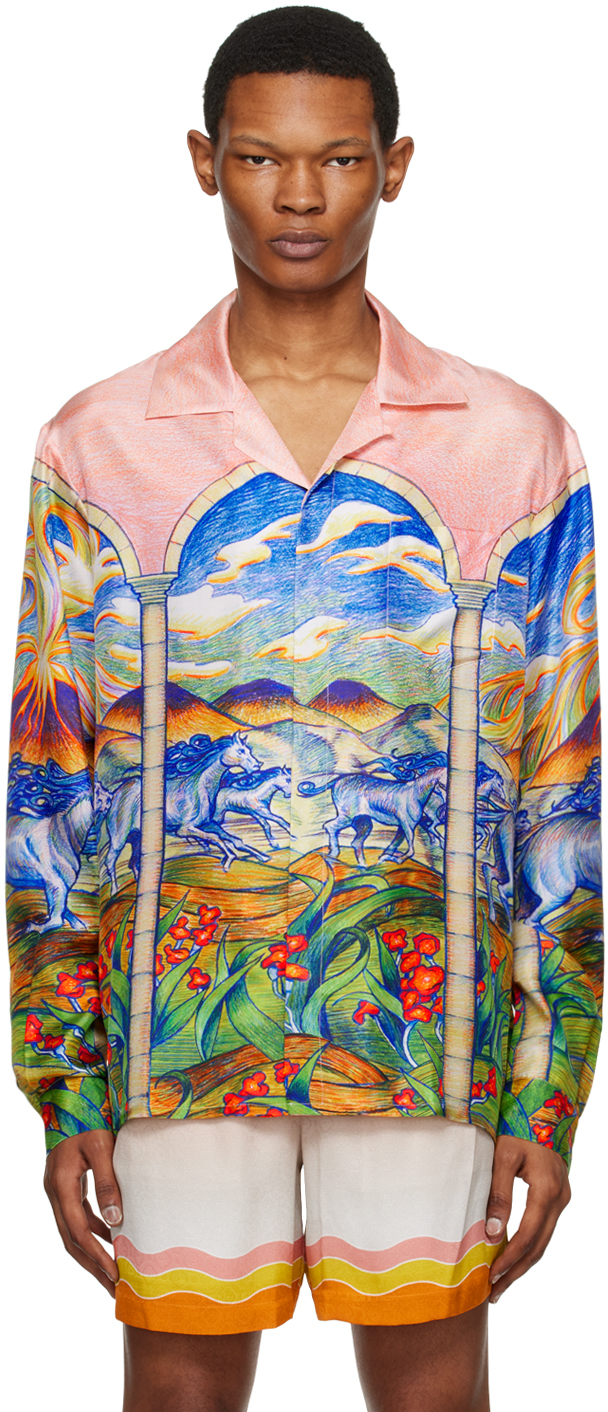 CASABLANCA MULTICOLOR CHEVEAUX SAUVAGES SHIRT