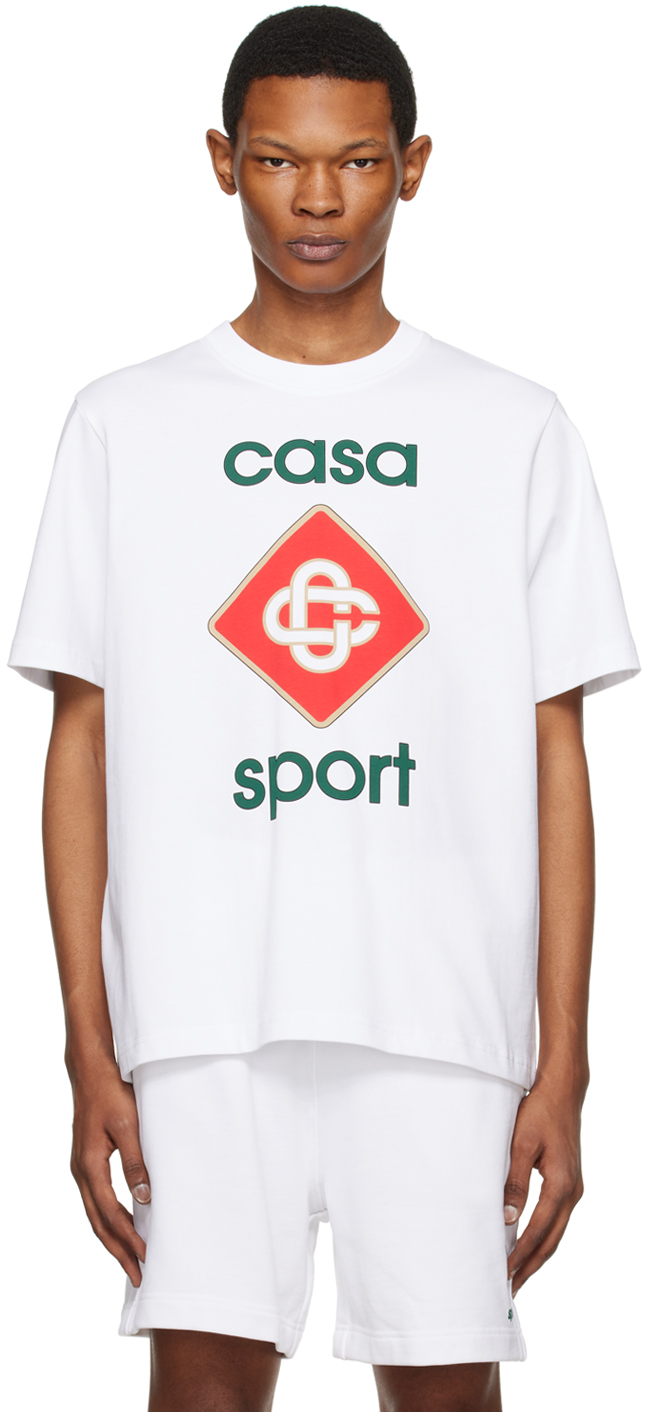 Casablanca Casa Sport Screen Printed T-shirt In White