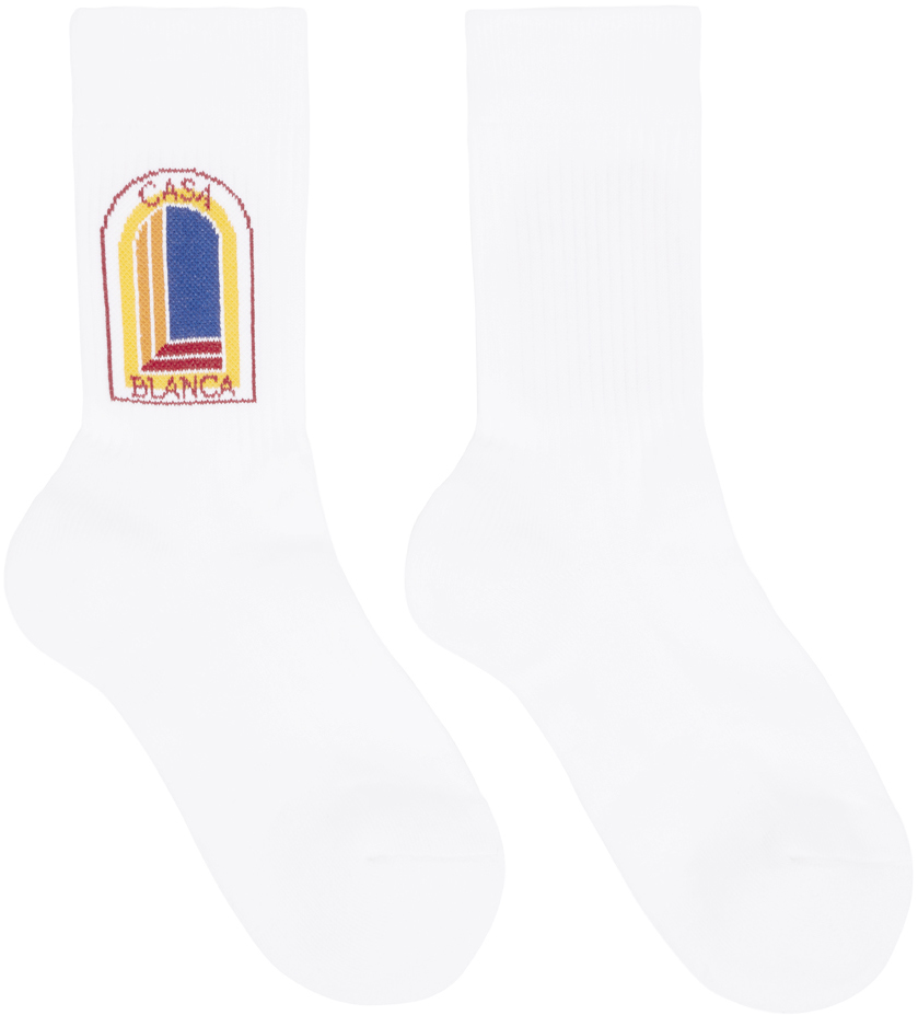 Casablanca White Logo Socks