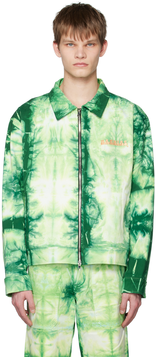 Nahmias: Green Tie Dye Jacket | SSENSE Canada