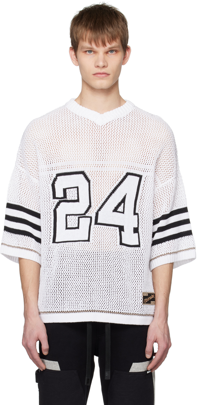 Nahmias: White '24 Football' Sweater | SSENSE