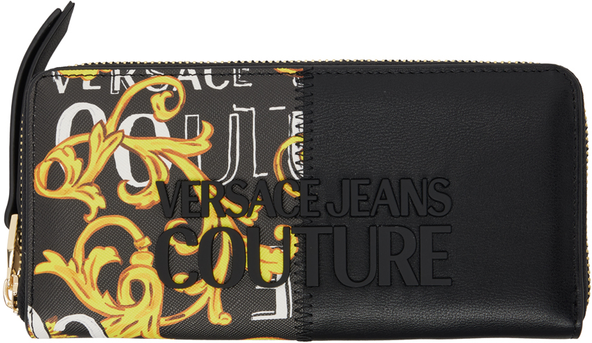 Black Logo Couture Wallet