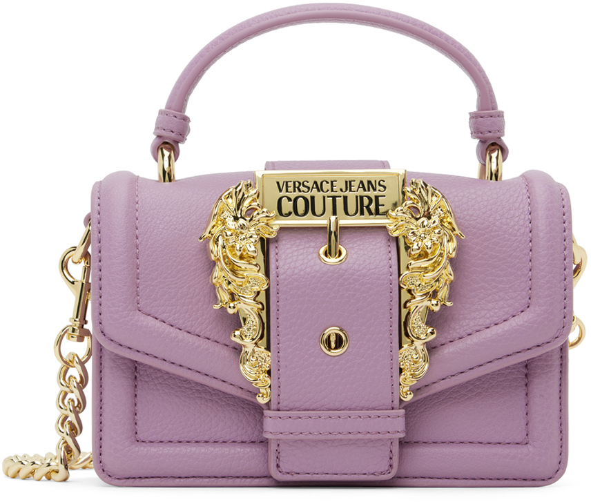 contrast Concentratie patroon Purple Buckle Bag by Versace Jeans Couture on Sale