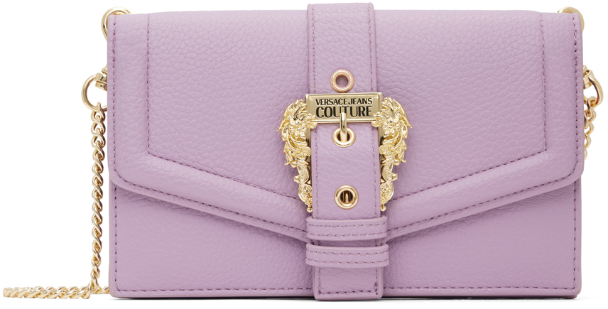 Versace Jeans Couture Logo Couture Crossbody Bag In E302 Lavender