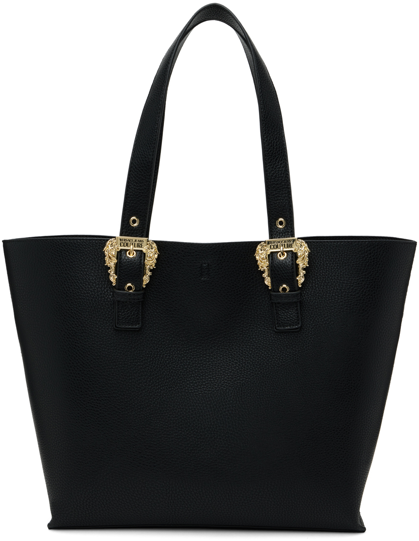 Versace Jeans Couture Black Lanyard Closure Tote