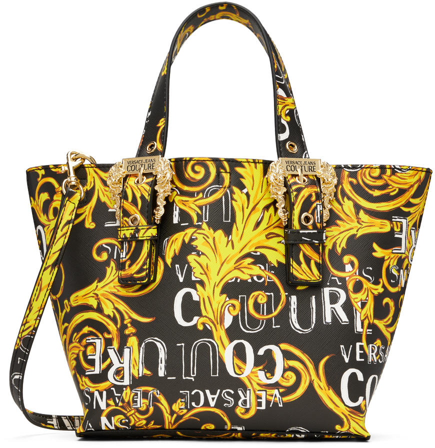 Versace Jeans Coutureのブラック＆ゴールド Couture I トートバッグが ...
