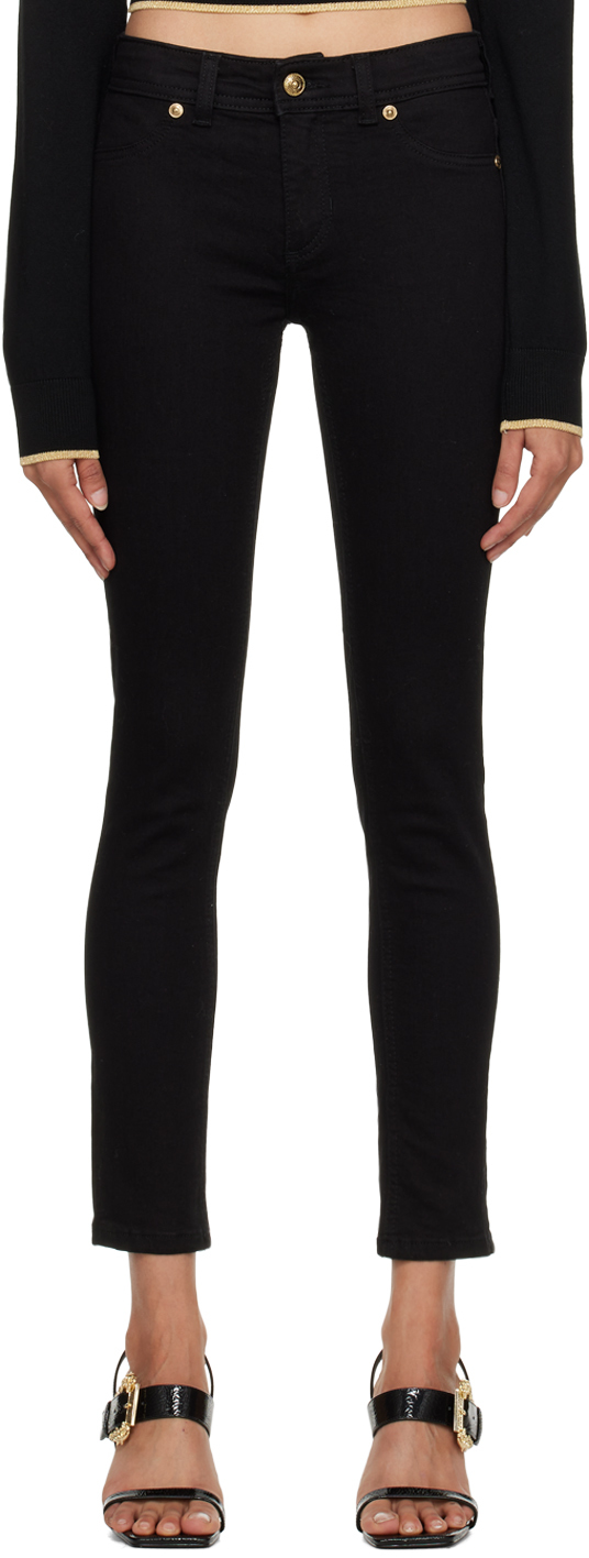 Shop Versace Jeans Couture Black Jackie Jeans In E909 Black Black