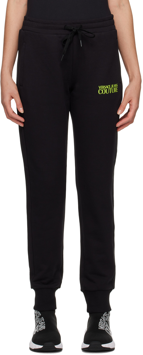 Versace Jeans Couture Logo-print Track Pants In E899 Black