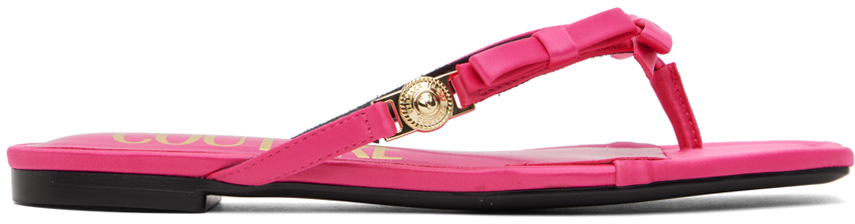 Shop Versace Jeans Couture Pink Millie Sandals In E406 Hot Pink