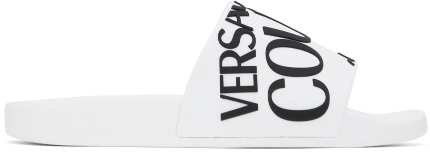 versace jeans couture slides women's