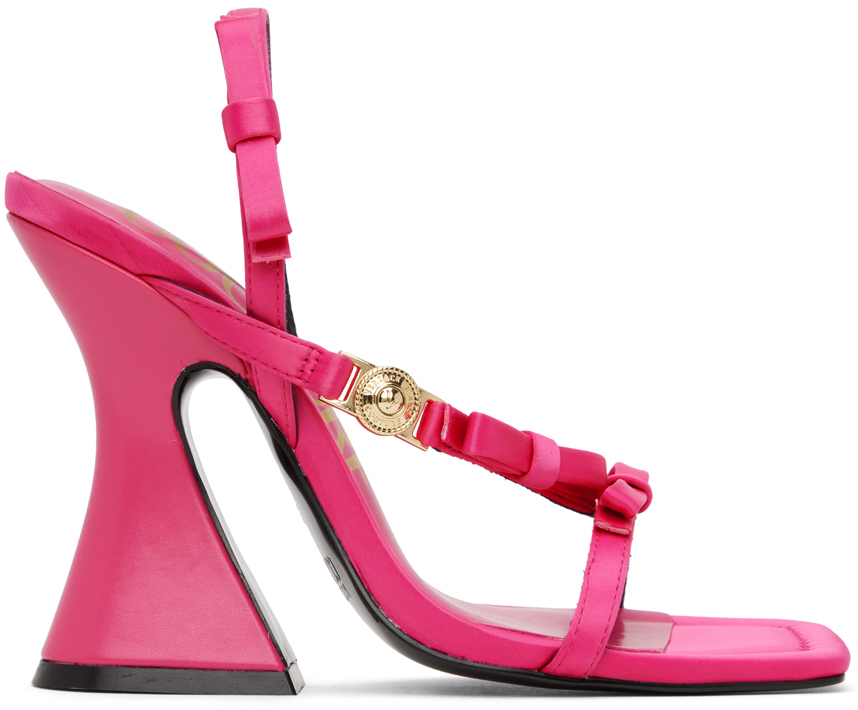Versace Jeans Couture Kirsten Bow Sandals In Pink