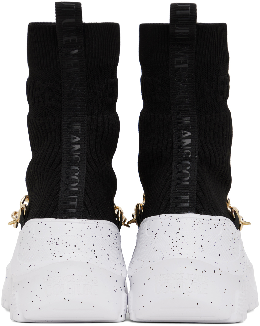 Shop Versace Jeans Couture Black Speedtrack Sneakers In E899 Black