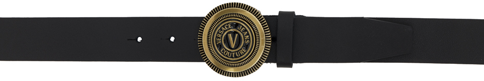 Versace Jeans Couture Black V-emblem Belt