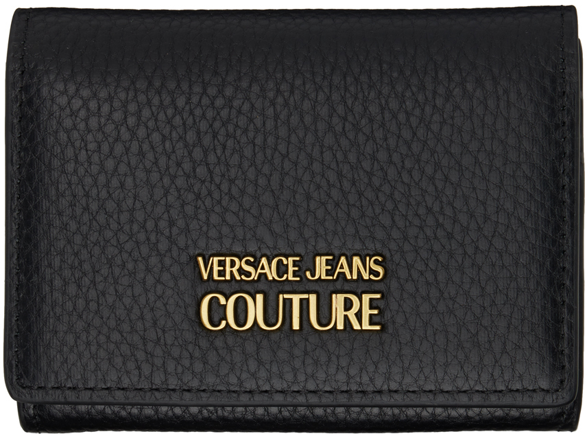 Versace Jeans Couture Black Logo Wallet In E899 Black