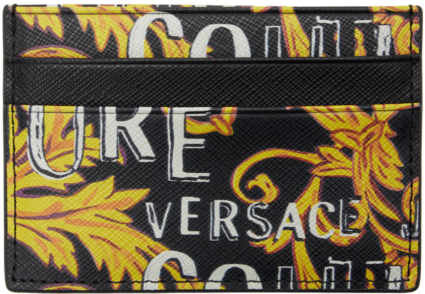 Versace Jeans Couture Black Logo Couture Card Holder