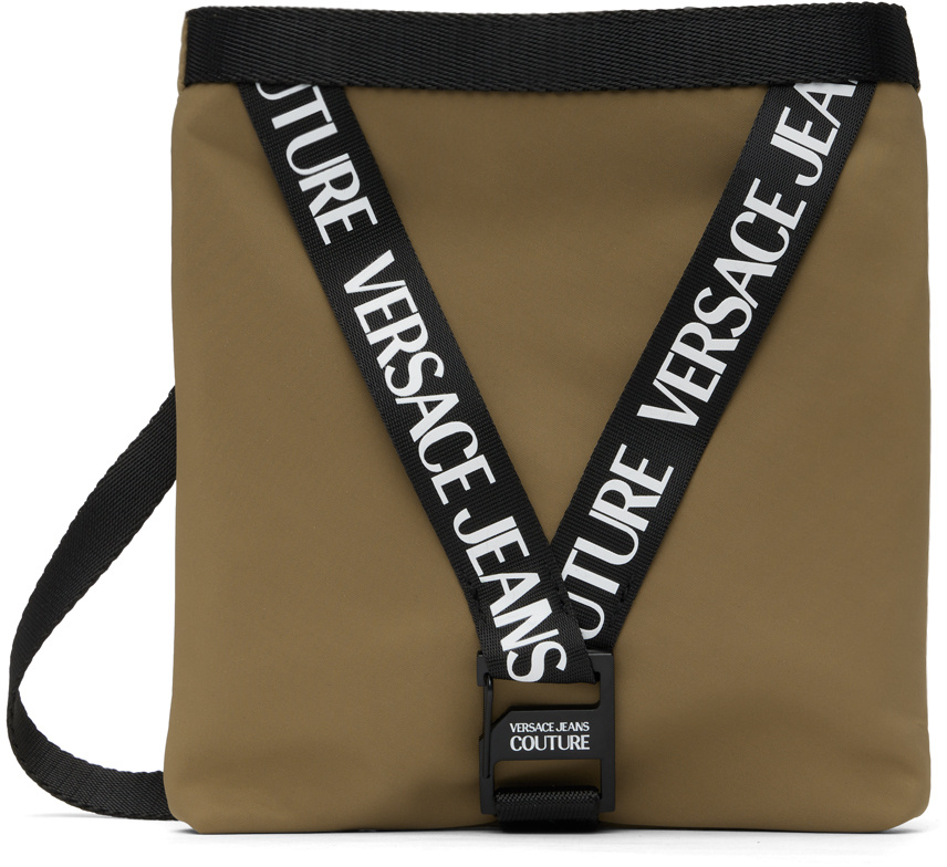 Versace Jeans Couture Tan V-webbing Belt Bag In E715 Tan