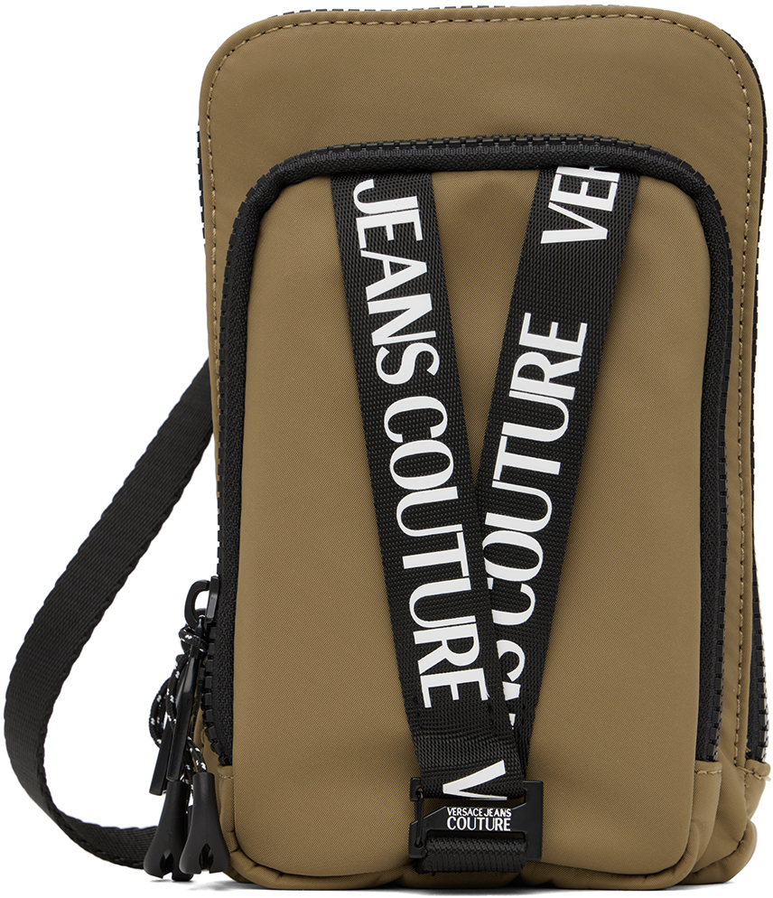 Versace Jeans Couture Tan V-webbing Bag In E715 Tan