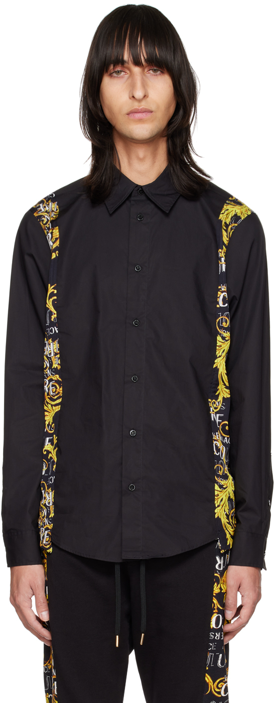 Black Paneled Shirt